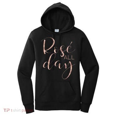 Funny & Cute Rose All Day Wine Lover & Gift G002016 Women's Hoodie