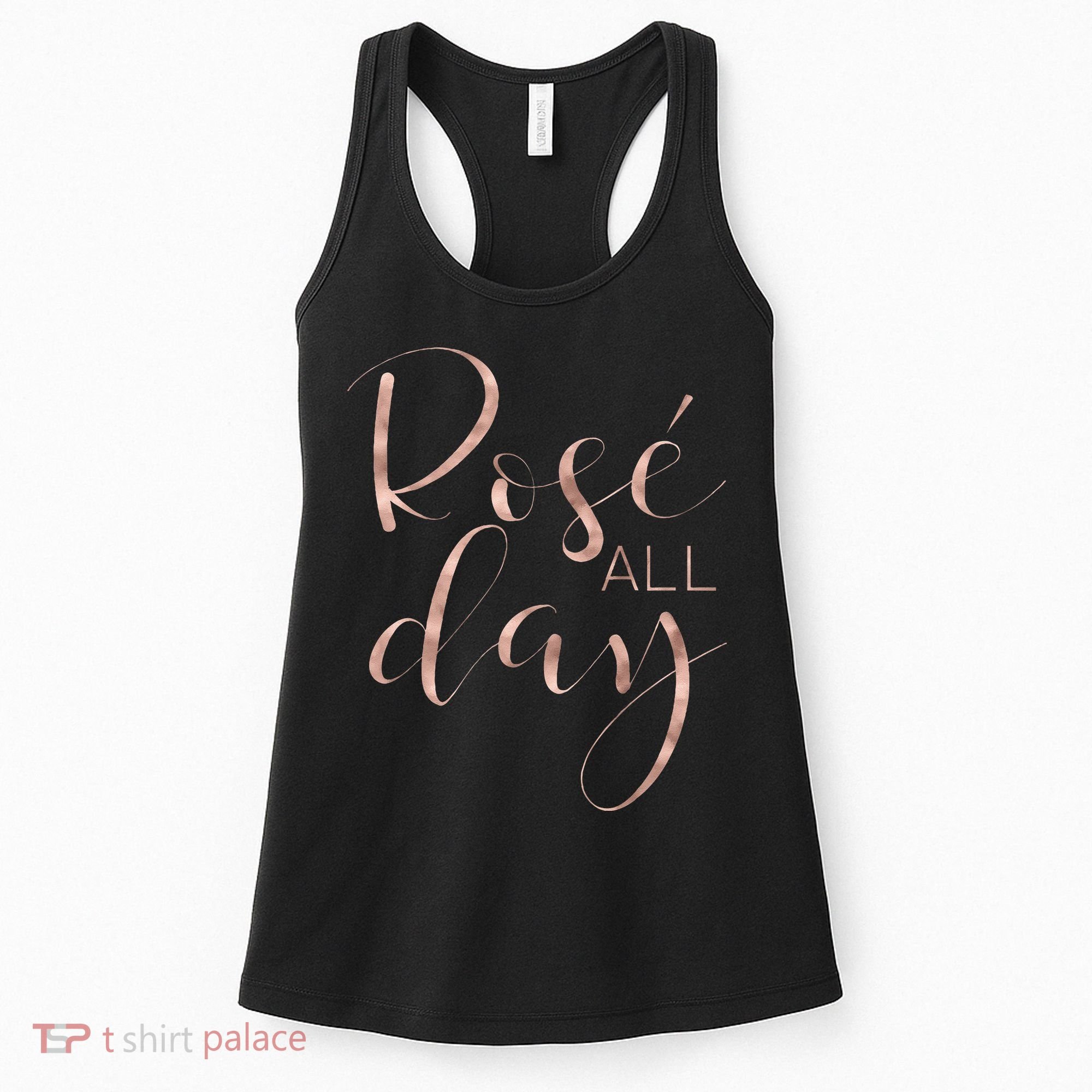 Funny & Cute Rose All Day Wine Lover & Gift G002016 Women's Tank Top