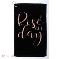 Funny & Cute Rose All Day Wine Lover & Gift G002016 Golf Towel thumb 0