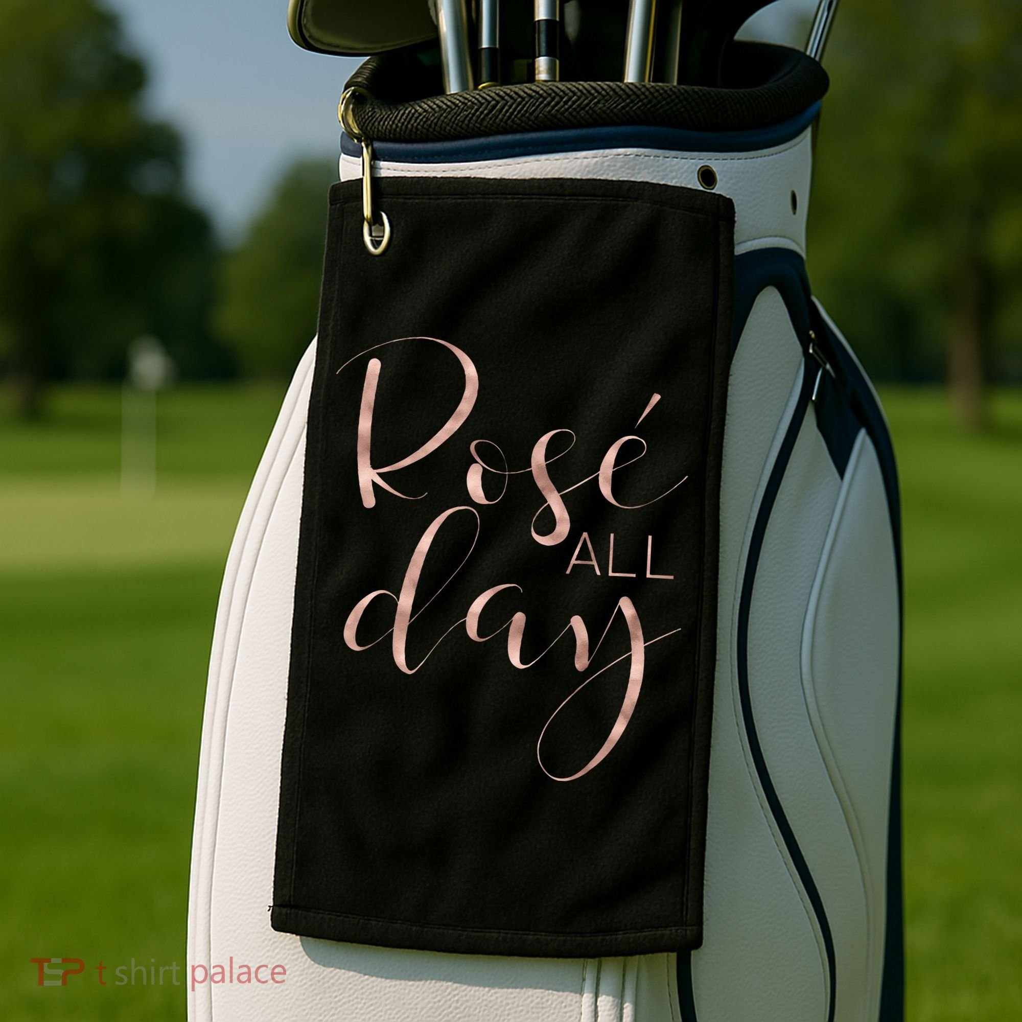 Funny & Cute Rose All Day Wine Lover & Gift G002016 Golf Towel