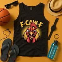 F-Caw-F Chicken Rooster Tank Top thumb 4