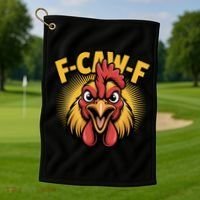 F-Caw-F Chicken Rooster Golf Towel thumb 1