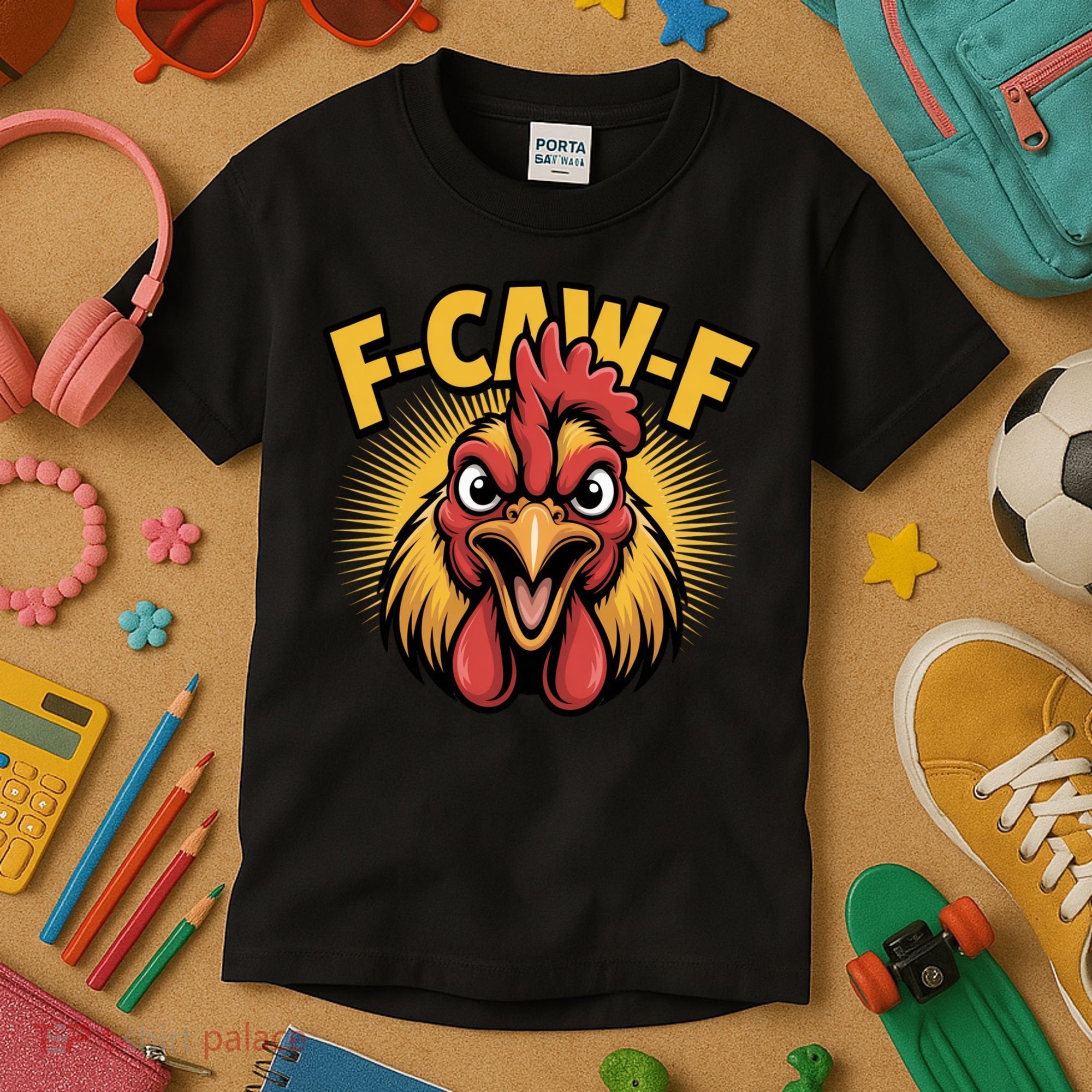 F-Caw-F Chicken Rooster Kids T-Shirt
