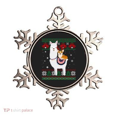 Funny Corgi Riding Llama Christmas Funny Gift Corgi Xmas Ugly Cute Gift Ornament