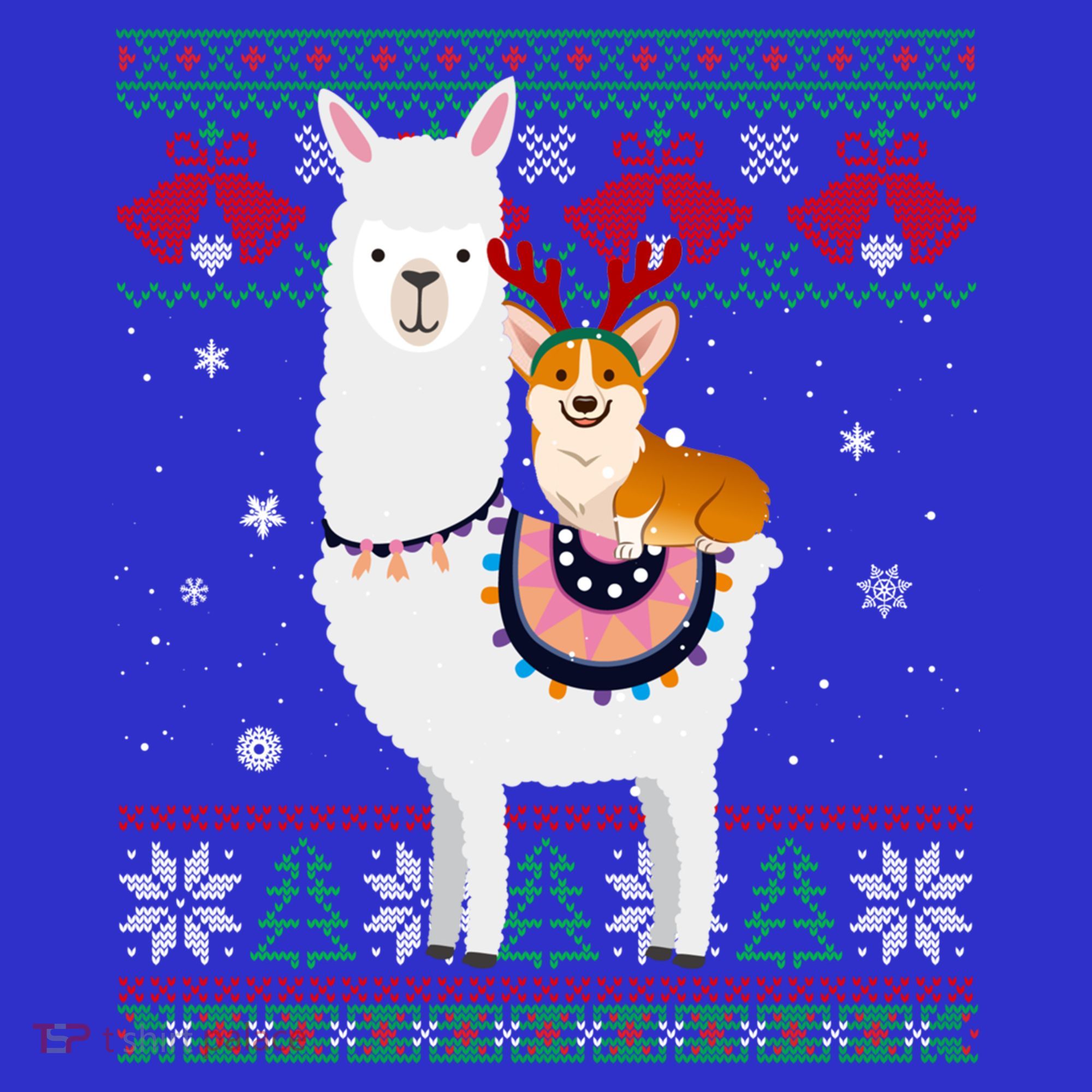 Funny Corgi Riding Llama Christmas Funny Gift Corgi Xmas Ugly Cute Gift Sweatshirt