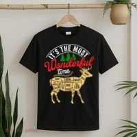 Funny Christmas Reindeer Hunter Deer Meat Hunting Gifts T-Shirt thumb 2