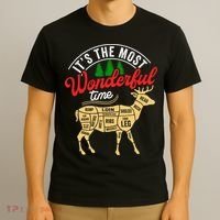 Funny Christmas Reindeer Hunter Deer Meat Hunting Gifts T-Shirt thumb 3