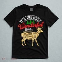 Funny Christmas Reindeer Hunter Deer Meat Hunting Gifts T-Shirt thumb 5