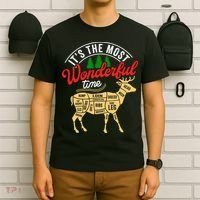 Funny Christmas Reindeer Hunter Deer Meat Hunting Gifts T-Shirt thumb 6