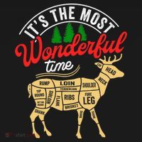 Funny Christmas Reindeer Hunter Deer Meat Hunting Gifts Polo thumb 3