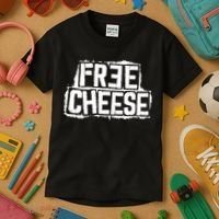 Free Cheese Retro Kids T-Shirt thumb 3