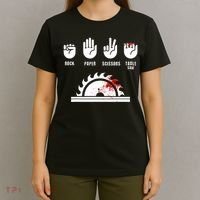 Funny Carpenter Rock Paper Scissors Table Saw T-Shirt thumb 4