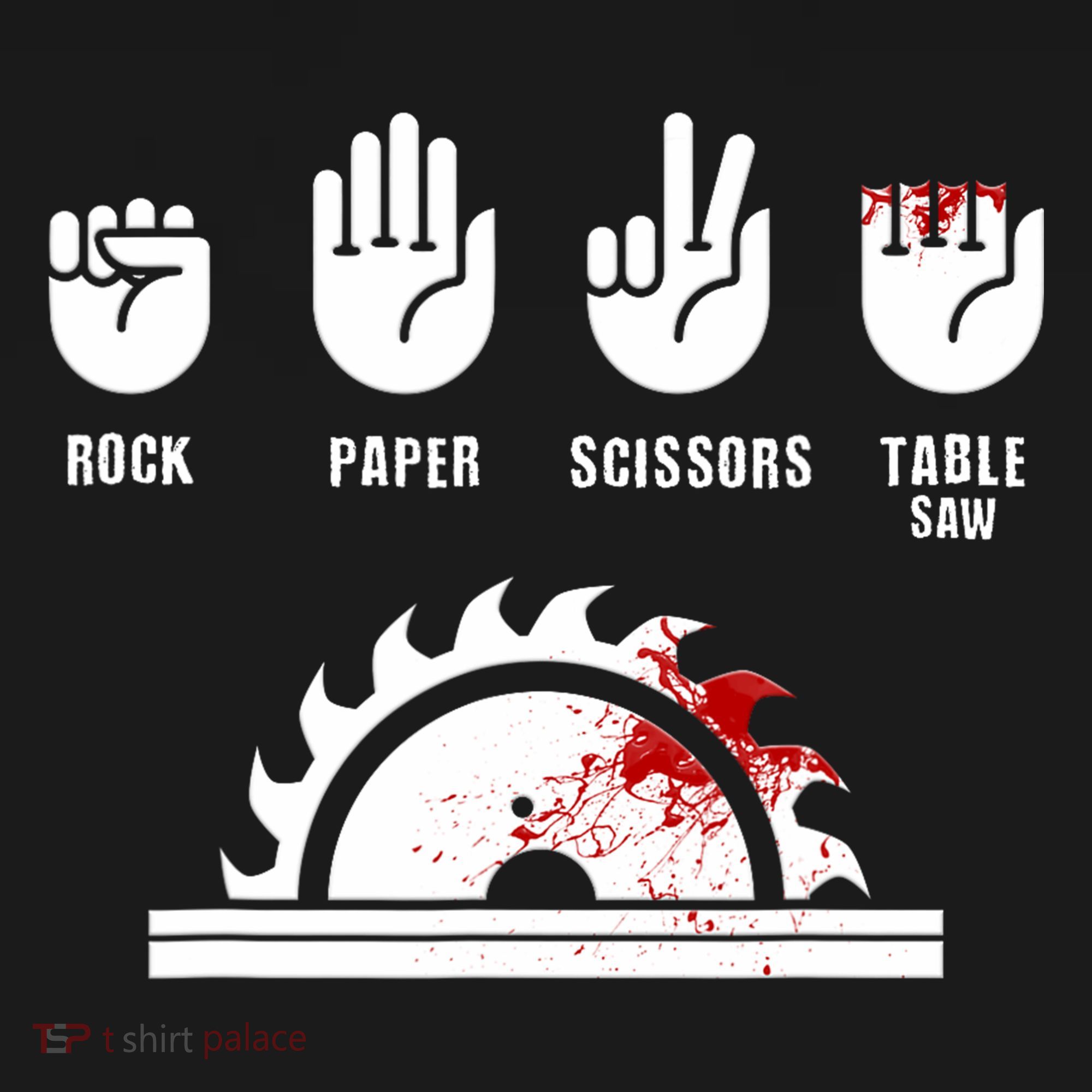 Funny Carpenter Rock Paper Scissors Table Saw Polo