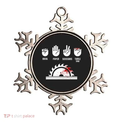 Funny Carpenter Rock Paper Scissors Table Saw Ornament