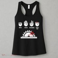 Funny Carpenter Rock Paper Scissors Table Saw Women's Tank Top thumb 3
