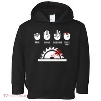 Funny Carpenter Rock Paper Scissors Table Saw Toddler Hoodie thumb 0