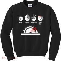 Funny Carpenter Rock Paper Scissors Table Saw Kids Sweatshirt thumb 0