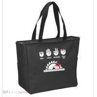 Funny Carpenter Rock Paper Scissors Table Saw Tote Bag thumb 2