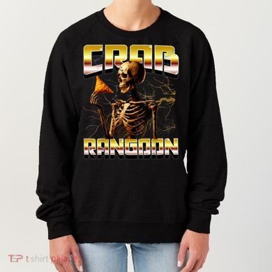 Funny Crab Rangoon Bootleg Rap Aesthetic Goons Meme Skeleton Women's Sweatshirt