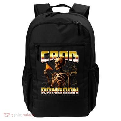 Funny Crab Rangoon Bootleg Rap Aesthetic Goons Meme Skeleton Backpack
