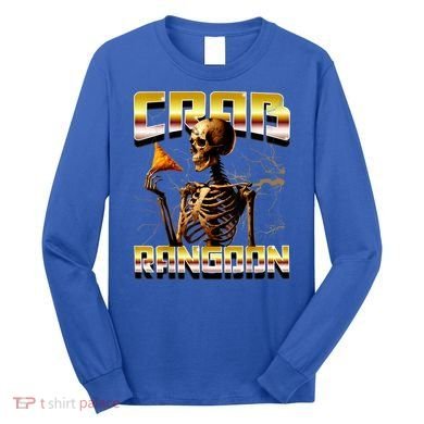 Funny Crab Rangoon Bootleg Rap Aesthetic Goons Meme Skeleton Long Sleeve Shirt