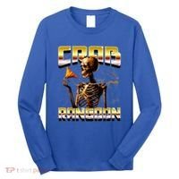 Funny Crab Rangoon Bootleg Rap Aesthetic Goons Meme Skeleton Long Sleeve Shirt thumb 0
