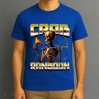 Funny Crab Rangoon Bootleg Rap Aesthetic Goons Meme Skeleton T-Shirt thumb 3