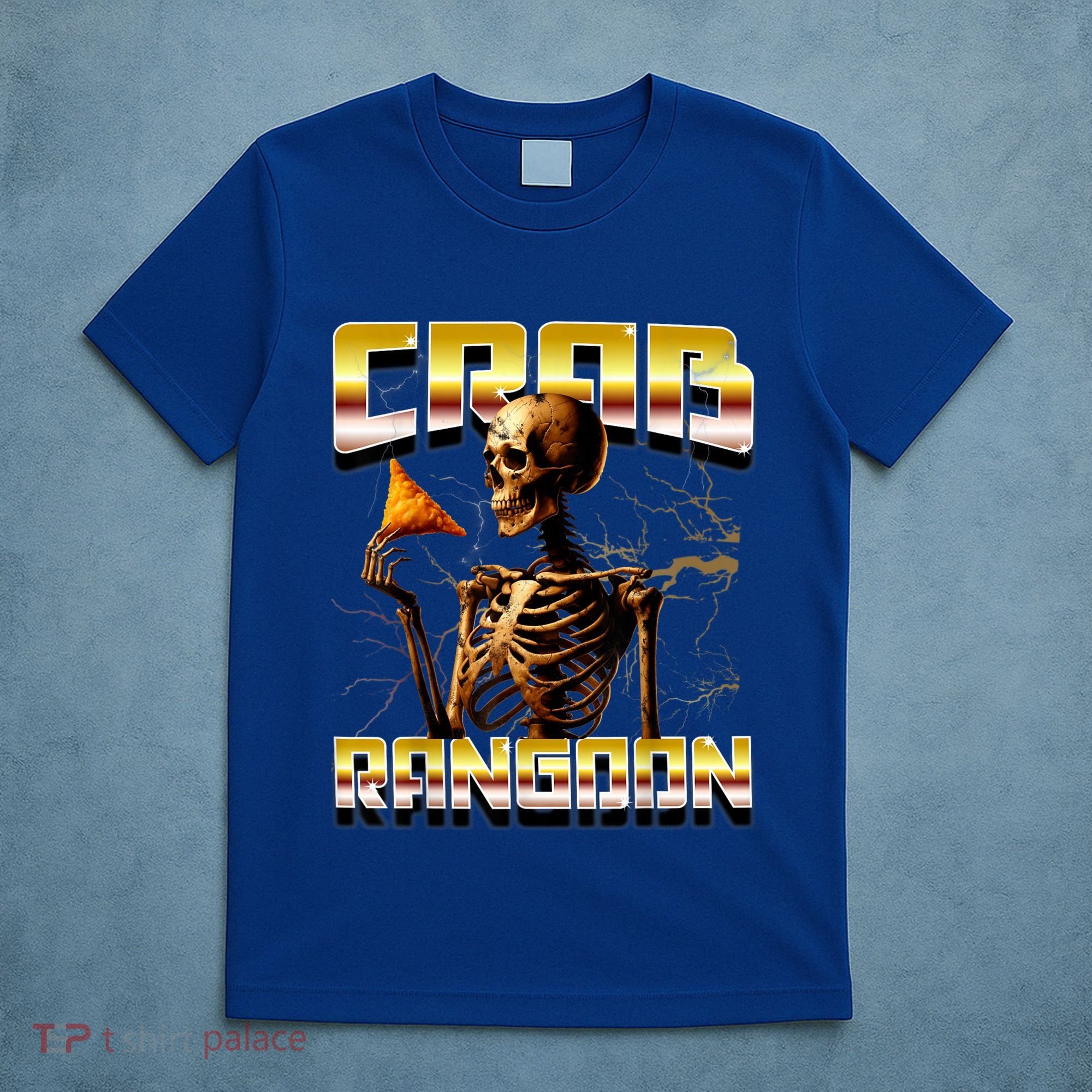 Funny Crab Rangoon Bootleg Rap Aesthetic Goons Meme Skeleton T-Shirt