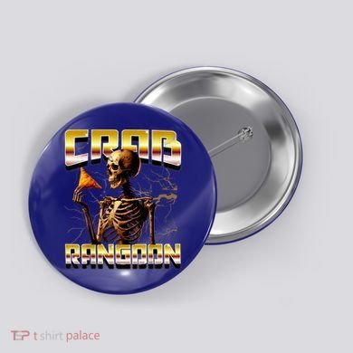 Funny Crab Rangoon Bootleg Rap Aesthetic Goons Meme Skeleton Button