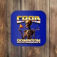 Funny Crab Rangoon Bootleg Rap Aesthetic Goons Meme Skeleton Coaster thumb 0