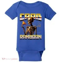 Funny Crab Rangoon Bootleg Rap Aesthetic Goons Meme Skeleton Baby Bodysuit thumb 0