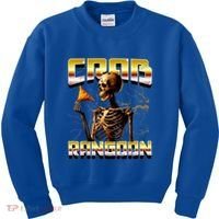 Funny Crab Rangoon Bootleg Rap Aesthetic Goons Meme Skeleton Kids Sweatshirt thumb 0