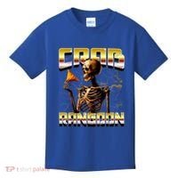 Funny Crab Rangoon Bootleg Rap Aesthetic Goons Meme Skeleton Kids T-Shirt thumb 0