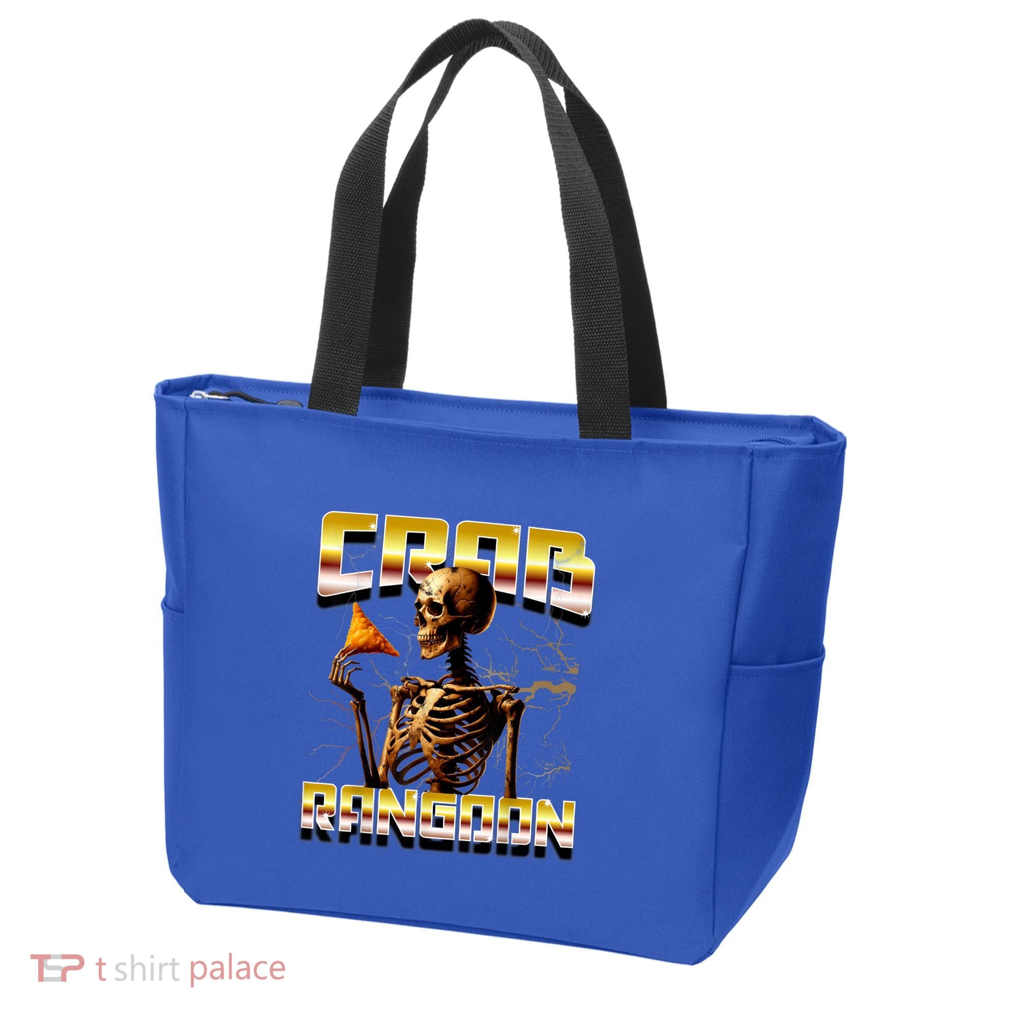 Funny Crab Rangoon Bootleg Rap Aesthetic Goons Meme Skeleton Tote Bag