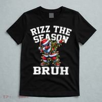 Funny Christmas Rizzmas Santa Xmas Rizz The Season Bruh T-Shirt thumb 5