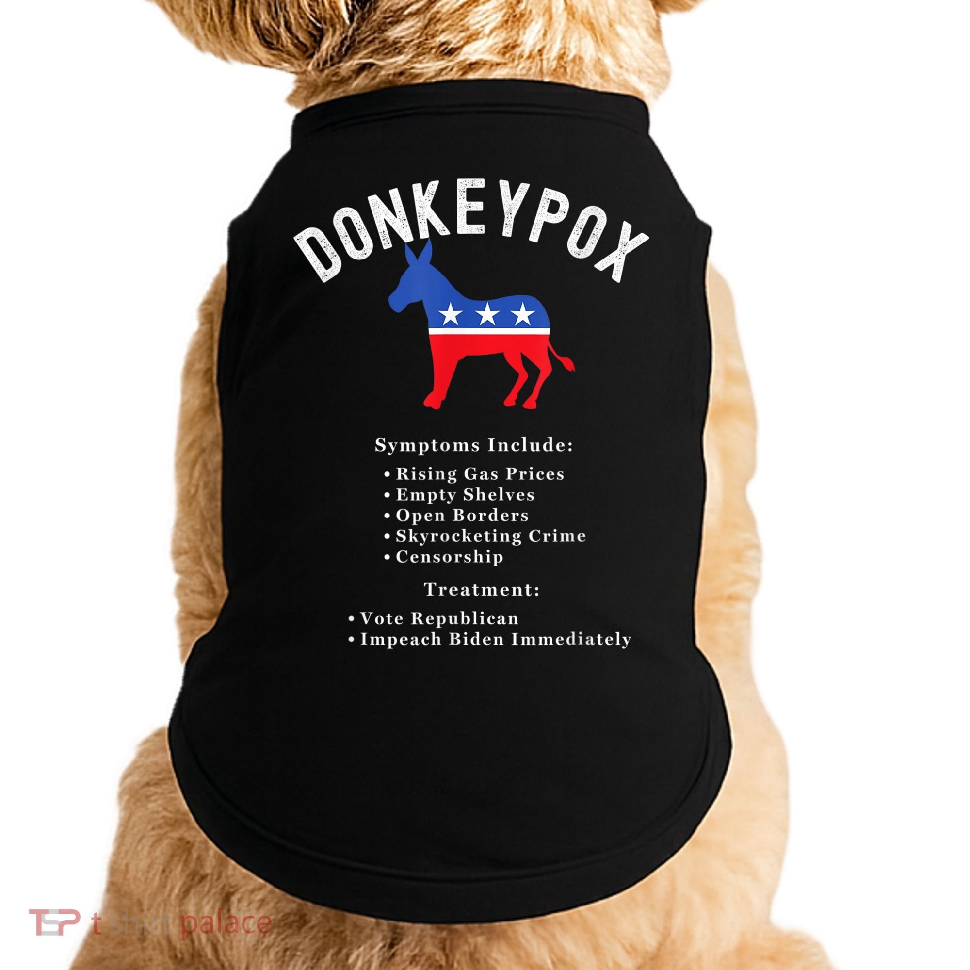 Funny Conservative Republican Anti Biden Donkeypox Doggie Tank