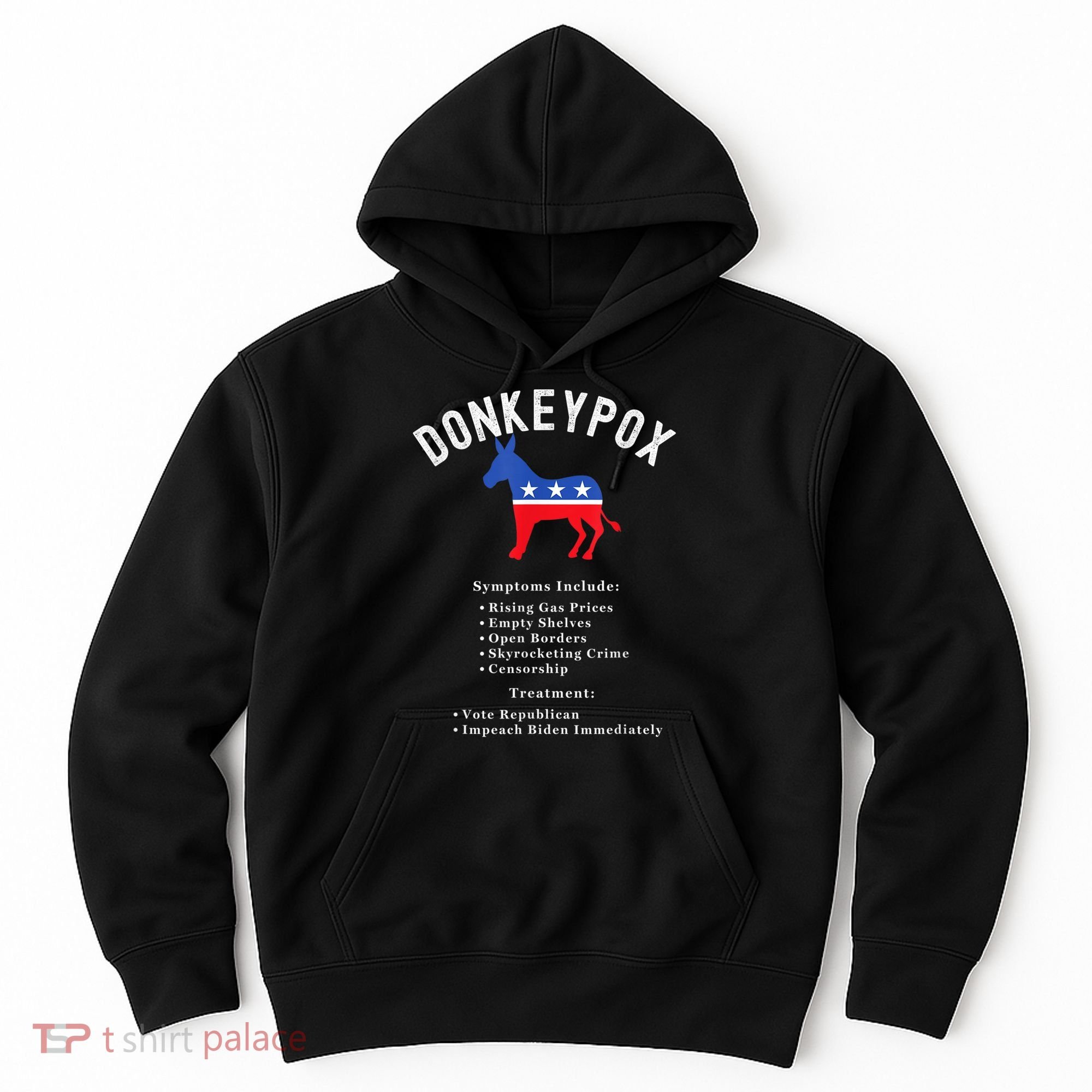 Funny Conservative Republican Anti Biden Donkeypox Hoodie