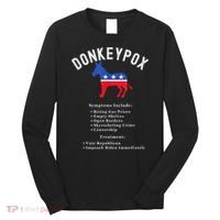 Funny Conservative Republican Anti Biden Donkeypox Long Sleeve Shirt thumb 0