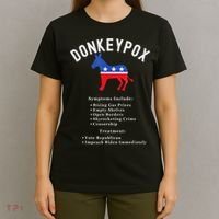 Funny Conservative Republican Anti Biden Donkeypox T-Shirt thumb 4