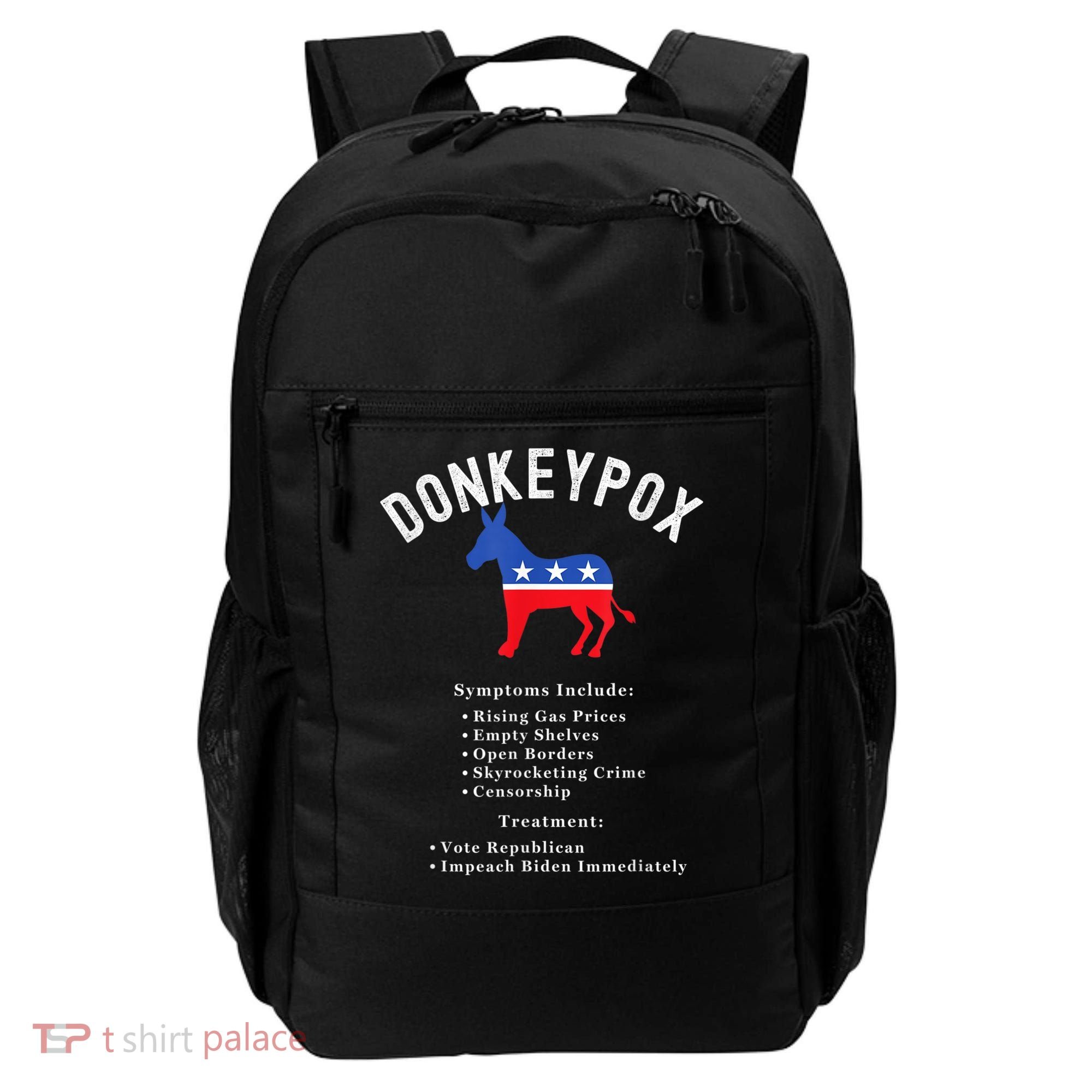 Funny Conservative Republican Anti Biden Donkeypox Backpack