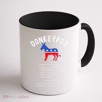 Funny Conservative Republican Anti Biden Donkeypox Coffee Mug thumb 1
