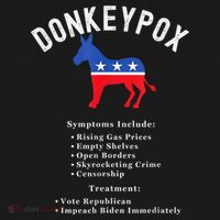 Funny Conservative Republican Anti Biden Donkeypox Women's Tank Top thumb 5
