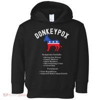 Funny Conservative Republican Anti Biden Donkeypox Toddler Hoodie thumb 0