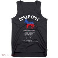 Funny Conservative Republican Anti Biden Donkeypox Tank Top thumb 0