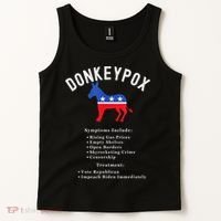 Funny Conservative Republican Anti Biden Donkeypox Tank Top thumb 2