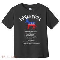 Funny Conservative Republican Anti Biden Donkeypox Toddler T-Shirt thumb 0