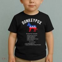 Funny Conservative Republican Anti Biden Donkeypox Toddler T-Shirt thumb 2