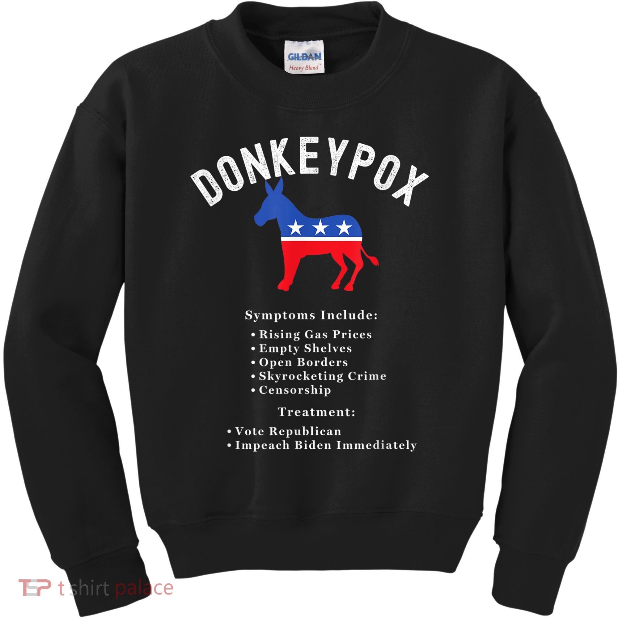 Funny Conservative Republican Anti Biden Donkeypox Kids Sweatshirt