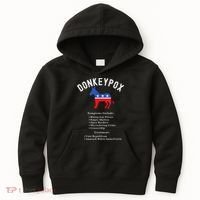 Funny Conservative Republican Anti Biden Donkeypox Kids Hoodie thumb 0