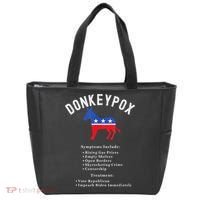 Funny Conservative Republican Anti Biden Donkeypox Tote Bag thumb 0
